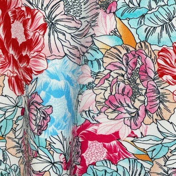 Black Halo Marie White Floral Midi Dress | 8 - Picture 9 of 10